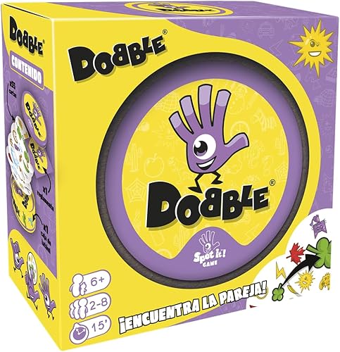 Dobble Juego de Cartas Asmodee — Velocidad y Atención 6+ años 2-8 Jugadores