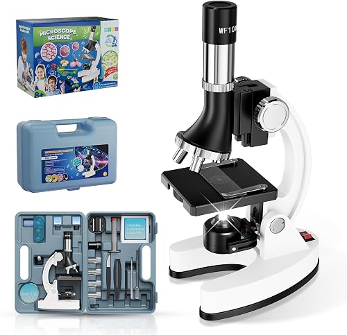 USCAMEL Microscopio para Niños 8–12 Años Óptico 1200×